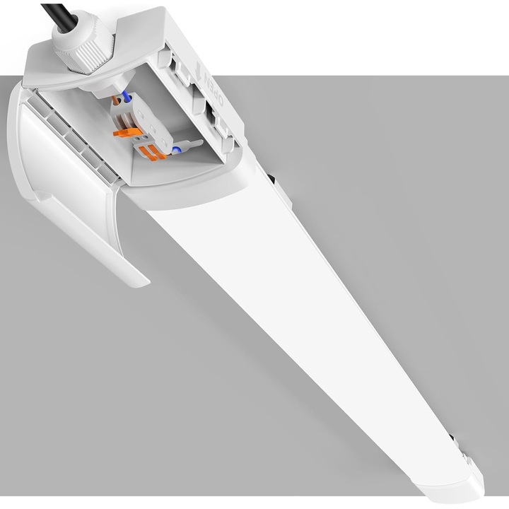 ANTENLICHT Lampa LED rezistenta la umiditate 120CM 36W 3960LM 5000K, Lampa de tavan IP65 impermeabila pentru birou, subsol, garaj, alb