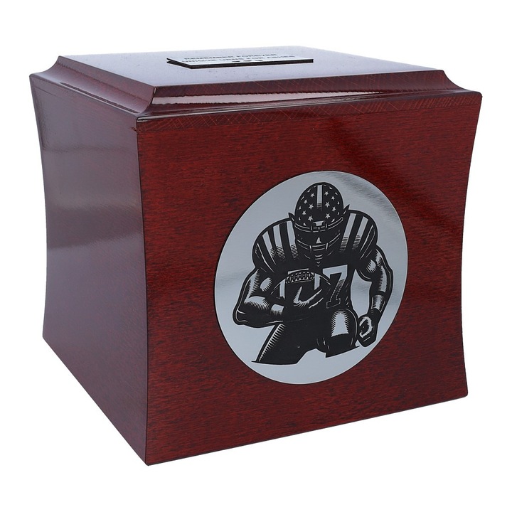 Urna funerara pentru jucator de fotbal american Remember Forever, rosu