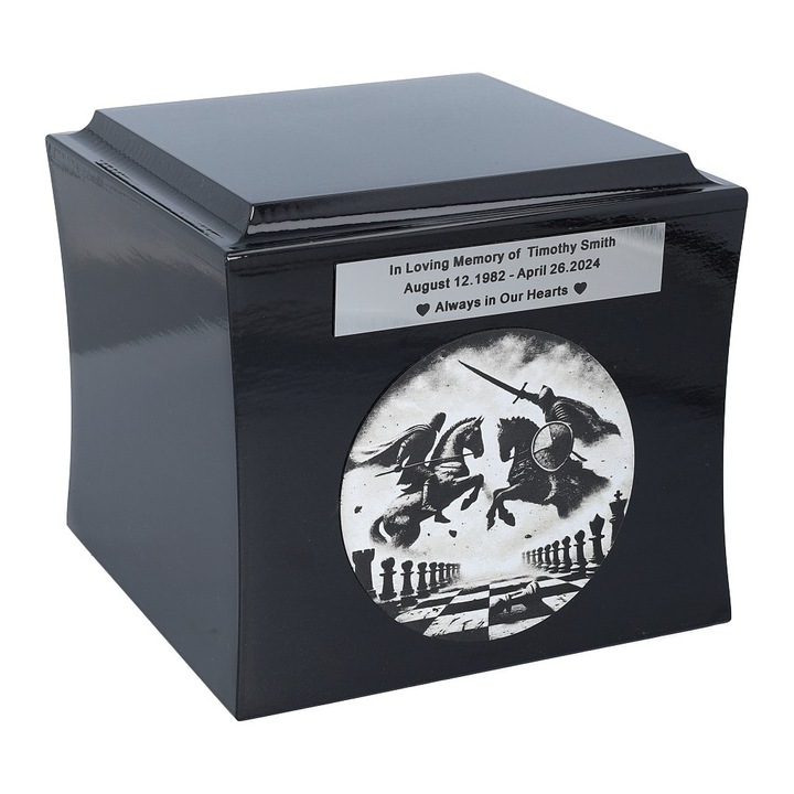 Urna pentru, pentru cenusa umana, negru