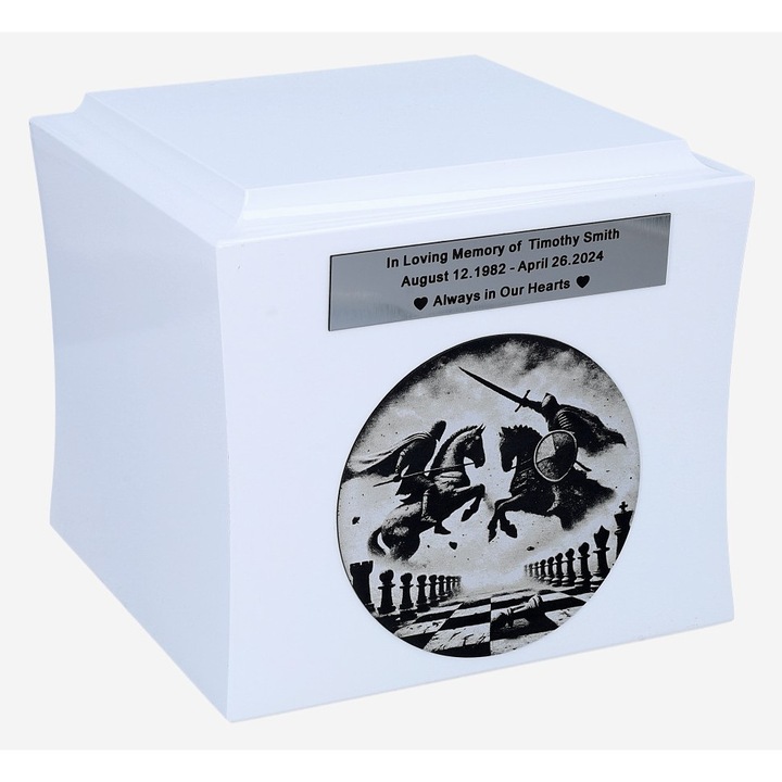 Urna funerara, Remember Forever, lemn, alb