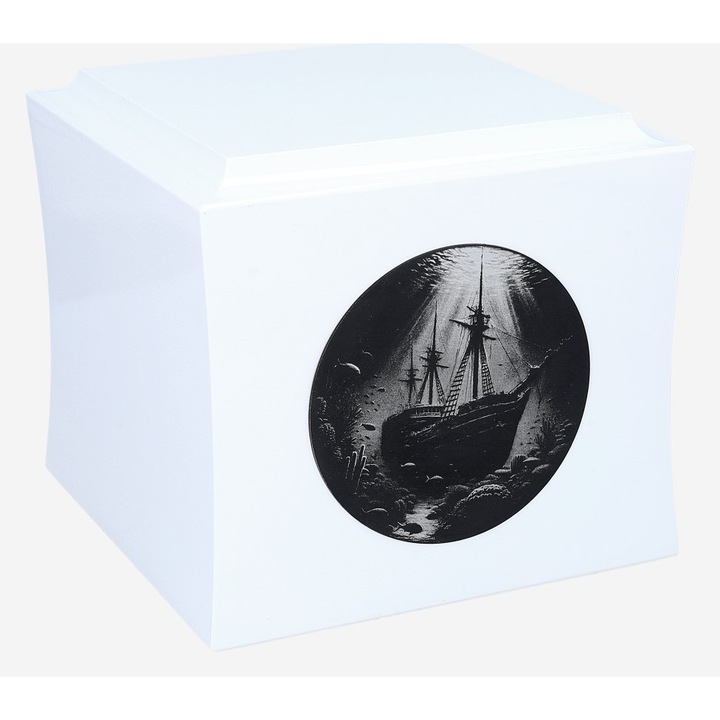 Urna funerara cu cenusa de naufragiu Remember Forever, alb