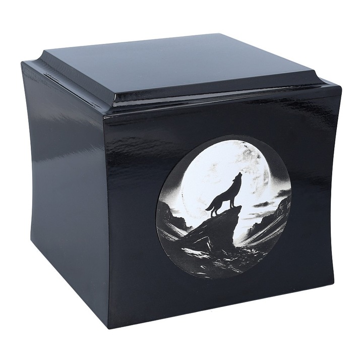 Urna de incinerare cu un lup, Remember Forever, negru