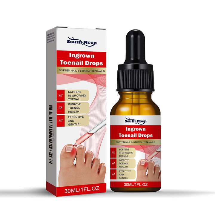 Професионална терапия на враснали нокти на краката, 30 мл - масло за грижа за кожичките, бързо решение за болка и превенция, терапия за кожички