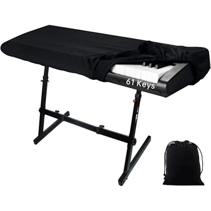 Husa de protectie pentru orga cu 61 de clape, elastica, 98x42x16cm, negru