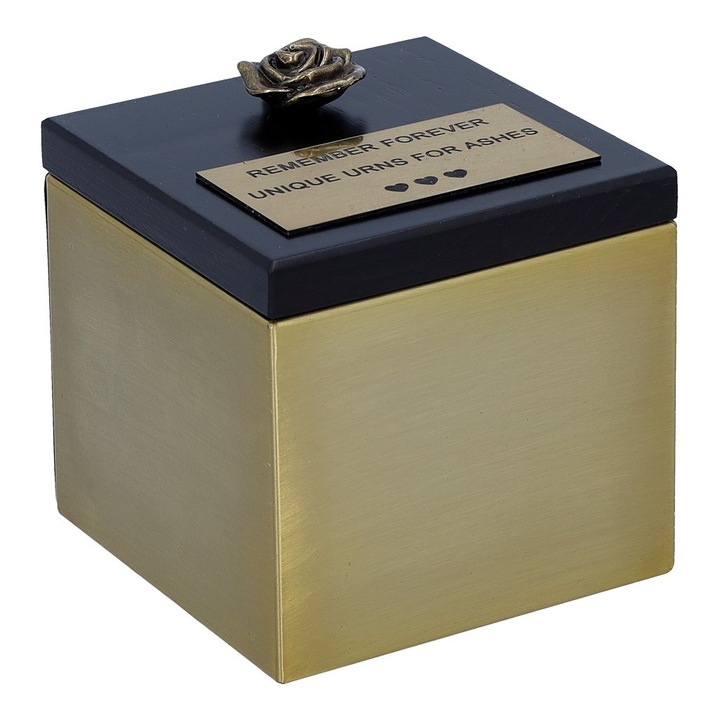 Urna Remember Forever, motiv trandafir, auriu