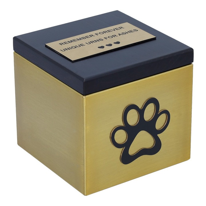 Urna Remember Forever, auriu, motiv labuta de caine