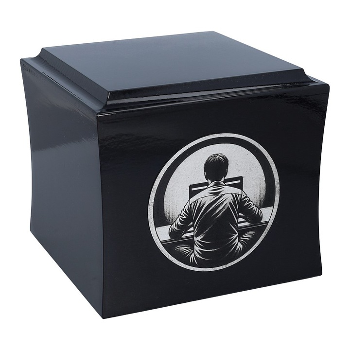 Urna de incinerare pentru specialist IT Remember Forever, negru