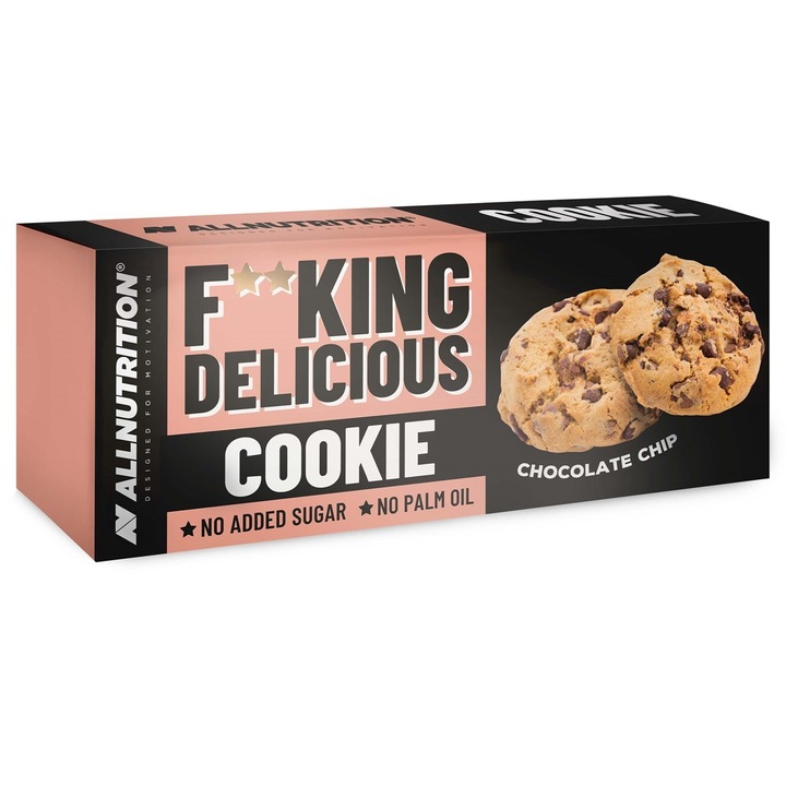 Allnutrition F**King Delicious Cookie - Chocolate Chip - Диетичен Десерт Бисквитка с шоколадови парченца 135g