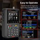 Detector satelit, Rqiurpn, ecran LCD 3.5'', acumulator 4000mAh, functii multiple, suport DVB-S2/S2X, Plastic, Negru