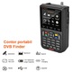 Detector satelit, Rqiurpn, ecran LCD 3.5'', acumulator 4000mAh, functii multiple, suport DVB-S2/S2X, Plastic, Negru