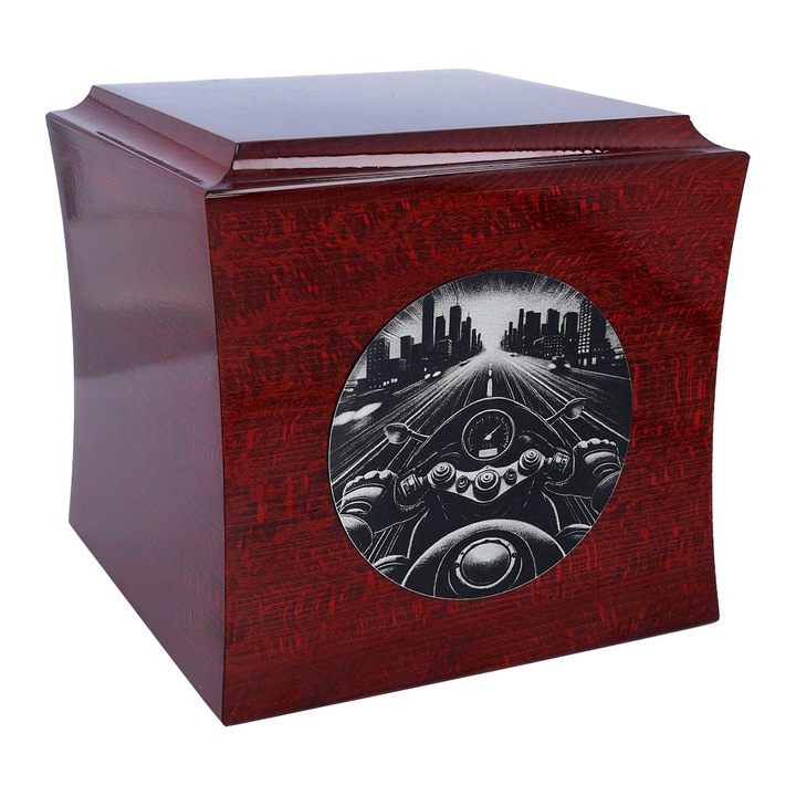 Urna funerara pentru motociclist, Remember Forever, rosu