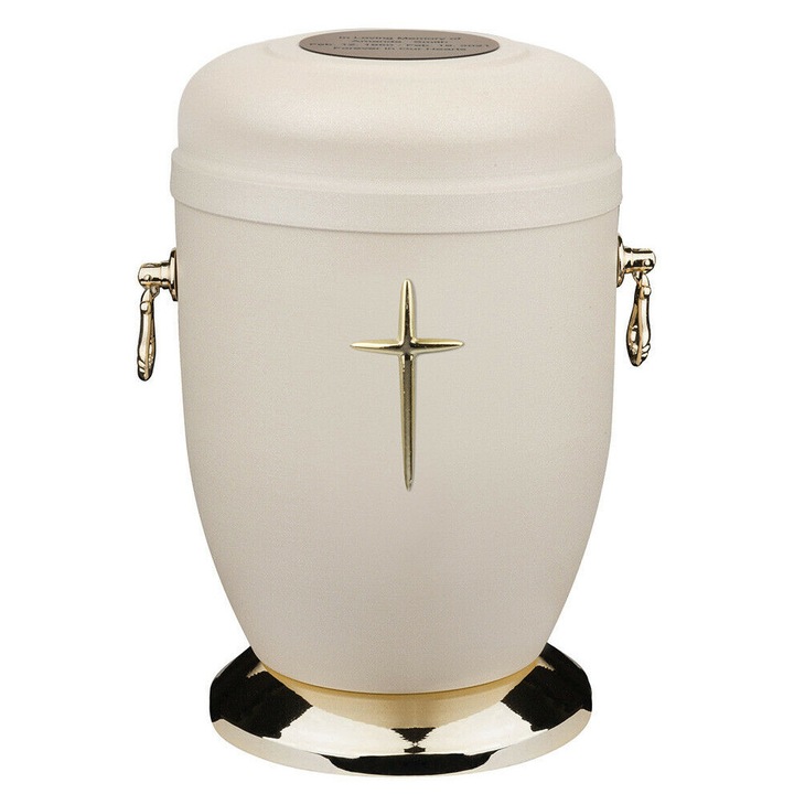 Urna metalica Remember Forever, crem