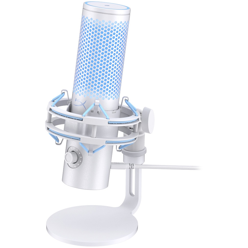 Microfon HyperX QuadCast 2 Frost pentru gaming, streaming si