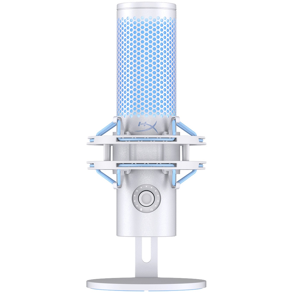 Microfon HyperX QuadCast 2 Frost pentru gaming, streaming si