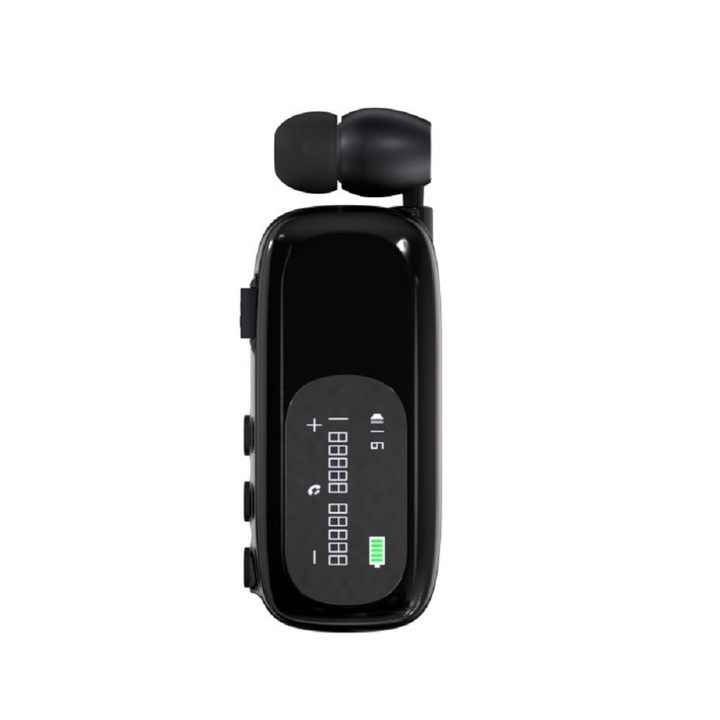 Vezeték nélküli Bluetooth 5.4 K75 fejhallgató, gyors töltés, hívásrezgés, fekete