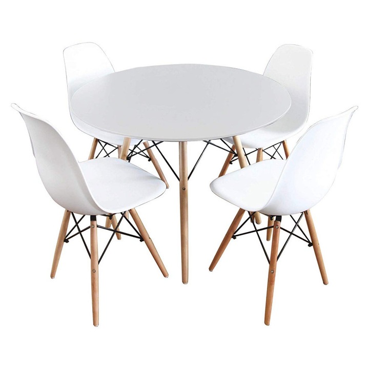 GAMIN II NEW modern 80cm étkezőszett 4 étkezőszékkel