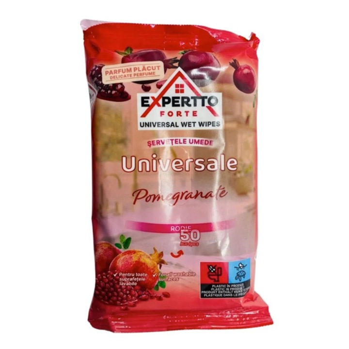 Servetele umede universale Expertto Rodie, 50buc