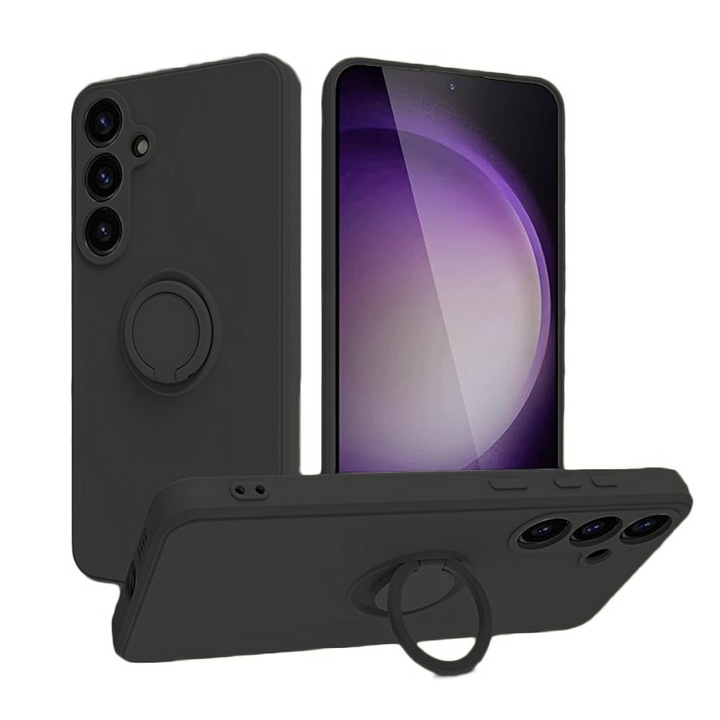 Калъф за телефон за Samsung Galaxy A16, пълна защита, черен