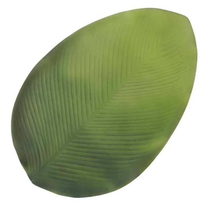 ANTBRO®Suport Farfurie in Forma de Frunza Verde – 48x32 cm – Design Tropical pentru Masa – Ideal pentru Vara