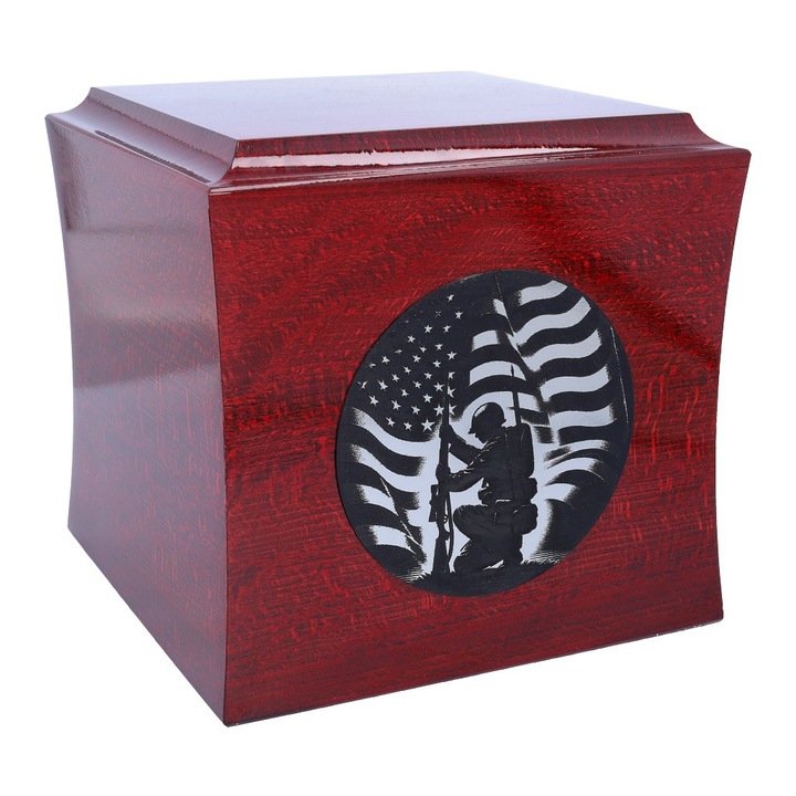 Urna funerara pentru un soldat Remember Forever, rosu