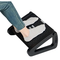 Suport pentru picioare, ergonomic, LYCENXI, 6 inaltimi ajustabile, design antiderapant, negru