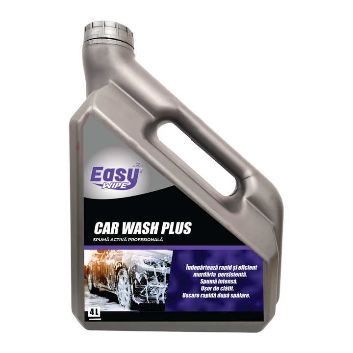 Spuma activa cu uscare rapida pentru curatare auto, Easy Wipe Car Wash Plus, 4L