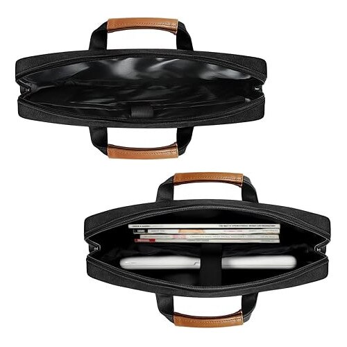 Geanta laptop 15-15,6 inch, impermeabila, curea umar detasabila, 430x305x57mm, geanta de umar pentru Notebook, Lenovo IdeaPad, Apple/Asus, Dell XPS 15, Pavilion 15 ENVY 15, negru