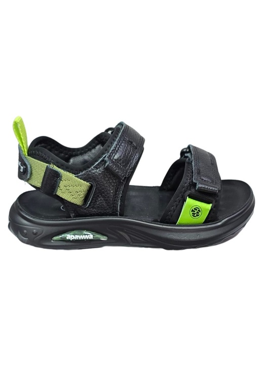 Sandale pentru baieti, P3110R, model de vara, negru/verde, Negru