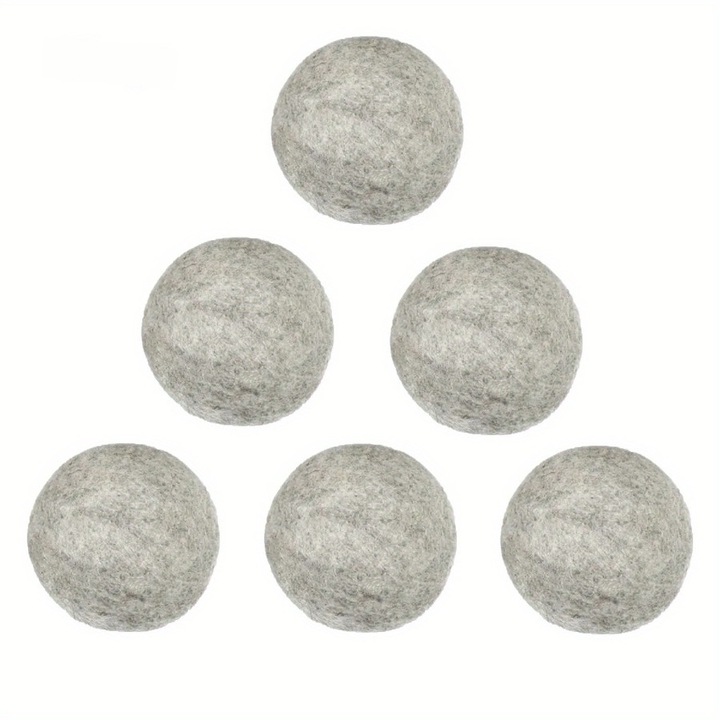 Bile de uscare naturale, 6PCS, pentru masina de spalat rufe, gri