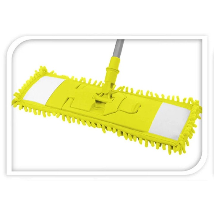Mop Koopman, microfibra/metal, 44x14 cm, galben