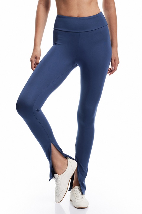 KOTON, Colanti slim fit cu talie inalta, Bleumarin, S