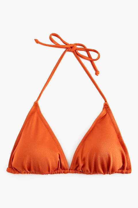 KOTON, Sutien de baie cu model uni si cupe triunghiulare, Portocaliu mandarina