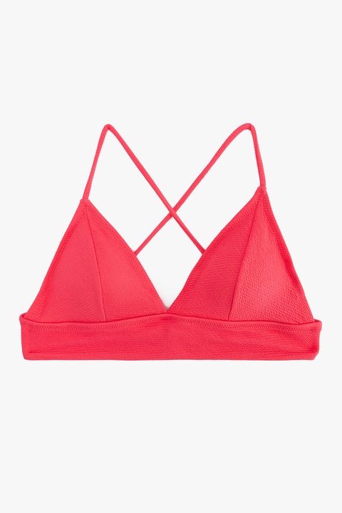 KOTON, Sutien de baie cu cupe triunghiulare si bretele incrucisate, Corai, 42