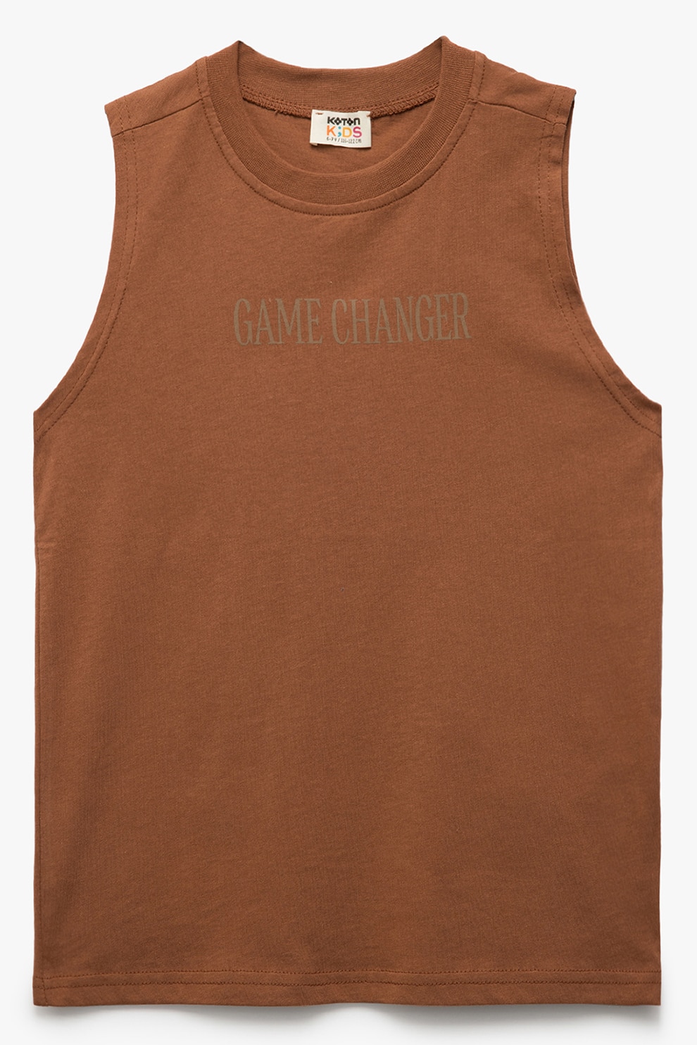 KOTON, Top cu decolteu rotund, Maro, 104-110 CM