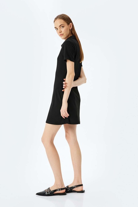 KOTON, Rochie polo cu model uni, Negru