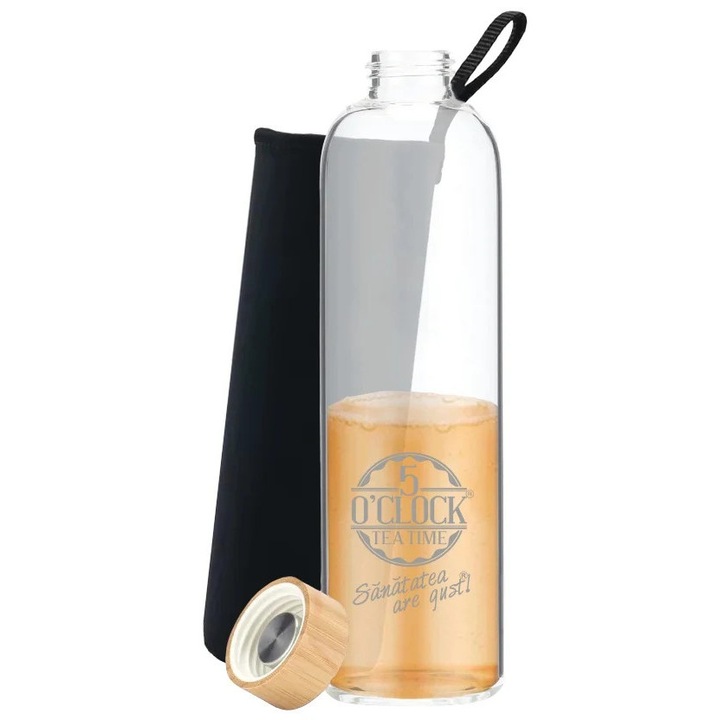 Sticla cu capac bambus 5 O'Clock Tea, EcoBottle, 500ml
