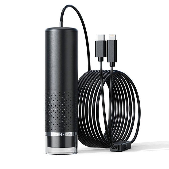 Microscop electronic portabil, 1000X, 2 milioane de pixeli, 1440P, IOS/Android, foto/video, reglare luminozitate, OTG, lumina de umplere LED, potrivit pentru diverse scene, negru