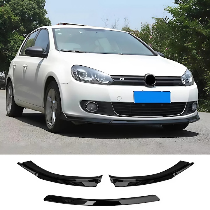 Golf 6 Háromrészes Első Ajak Fényes Fekete AutoVision