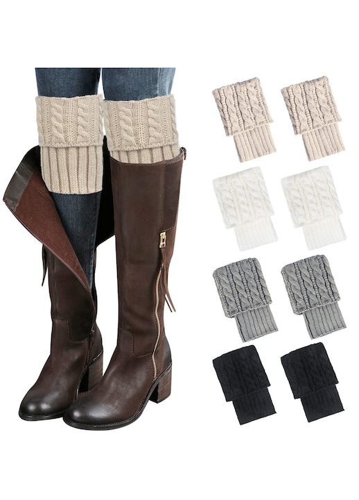 Set de 4 jambiere incalzitoare pentru picioare, Haiaveng, multicolor