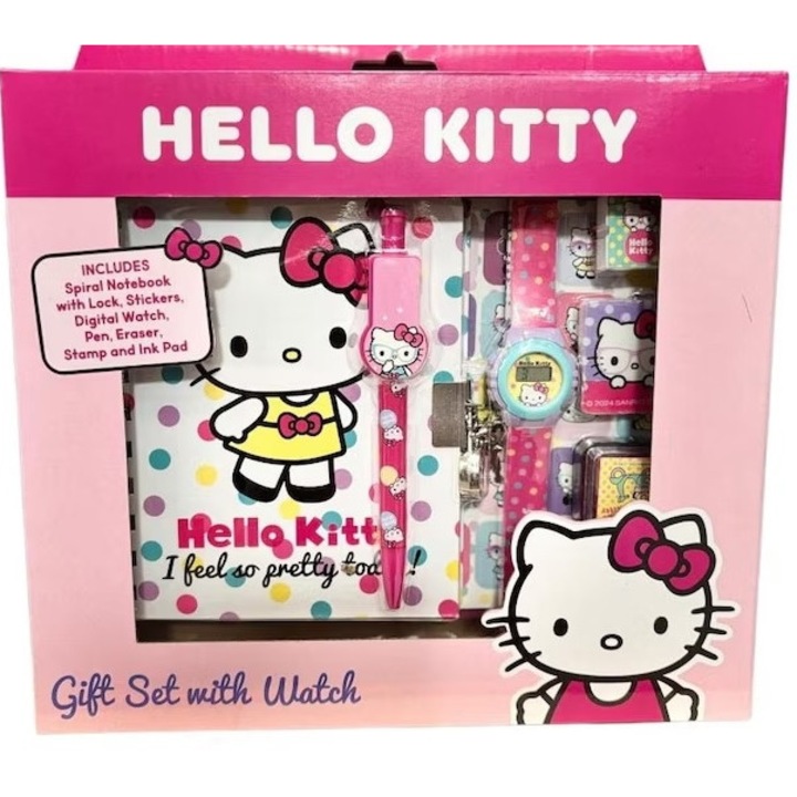 Set cadou cu ceas Minnie, Agenda si Instrumente