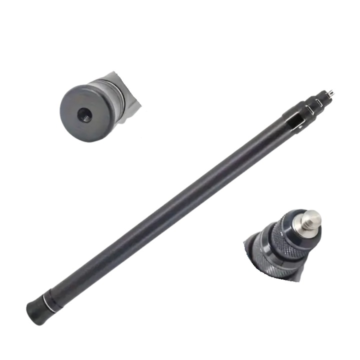 Селфи стик за камера, разтегателен, 3 метра, карбонови влакна, 1/4" резба за монтаж, съвместим с Insta360 X3/X4 - черен