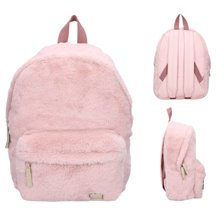 Gyerek hátizsák, Vadobag, üveg, 390 G, 2 (fő + első zseb), állítható pántok, kiváló minőségű, biztonságos használat, 37 x 26 x 12 cm, rózsaszín