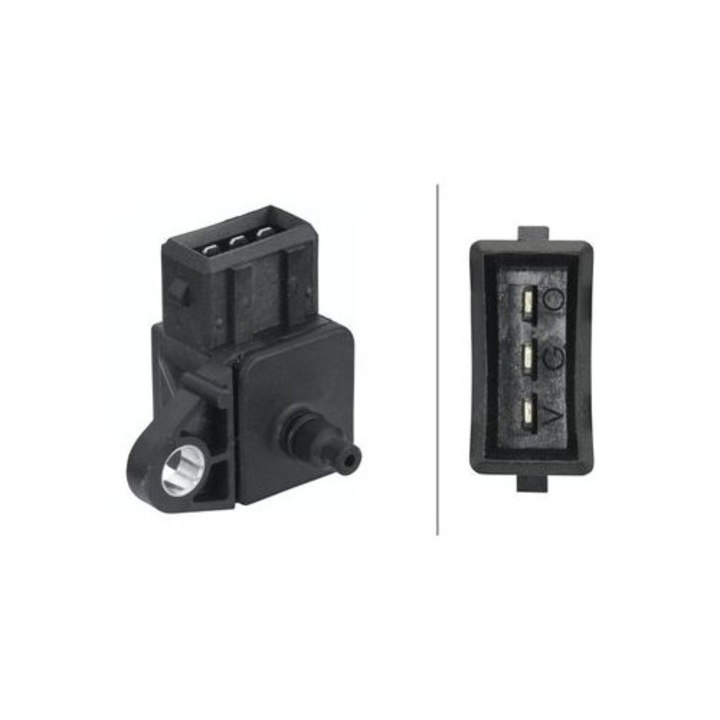 Сензор, налягане в смукателния колектор HELLA 6PP009400321