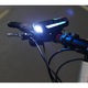 Фар за велосипед със соларно & USB зареждане, мощен клаксон, 3 режима на осветление 1200 лумена, индикатор за батерия, черен/червен. Двойна система с ултра-ярки LED светлини и звукова аларма от 120dB, идеален за безопасност при нощно и градско колоездене
