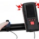 Фар за велосипед със соларно & USB зареждане, мощен клаксон, 3 режима на осветление 1200 лумена, индикатор за батерия, черен/червен. Двойна система с ултра-ярки LED светлини и звукова аларма от 120dB, идеален за безопасност при нощно и градско колоездене