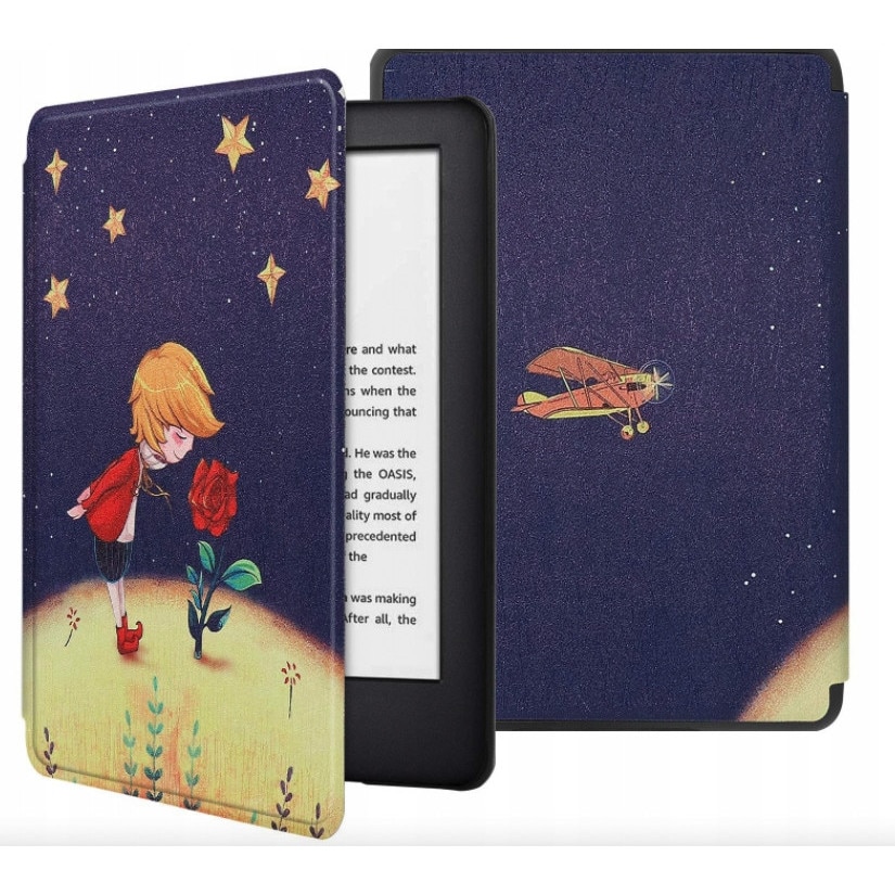 Husa, Kindle 11 compatibil Amazon, multicolora, pliabila, protector de ecran, microfibra
