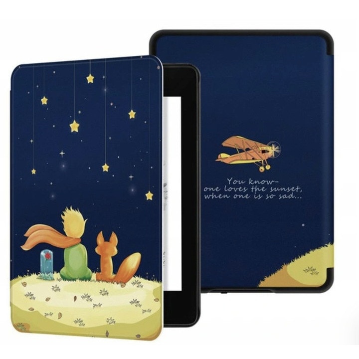 Husa, Kindle 11 compatibil Amazon, multicolora, pliabila, protector de ecran, microfibra