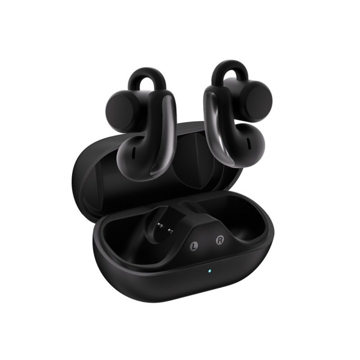 F18 vezeték nélküli fülhallgató, Bluetooth 5.4, ANC, fekete