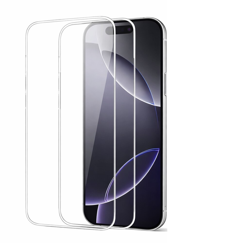 Folie din Sticla Securizata pentru iPhone 14 Pro Set 2 Bucati HCT STYLE®, Protectie Ecran Anti-Zgarieturi, Ultra-Clara, Rezistenta