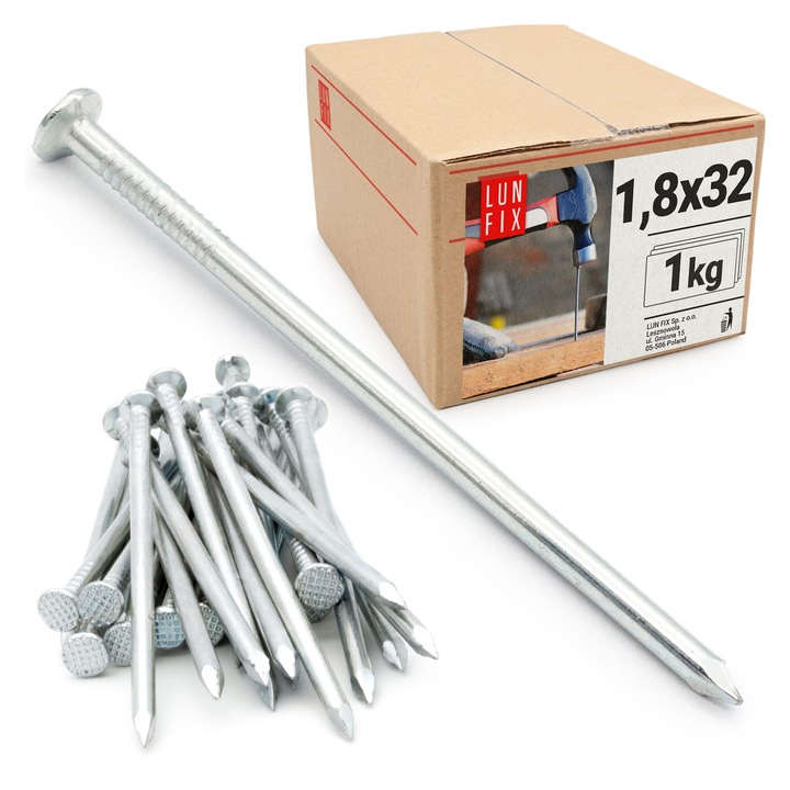 Lun Fix horganyzott szerkezeti szegek, 1,8x32 mm, 1 kg